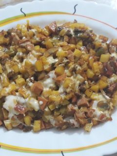 عکسی از دستور خوراک گوشت چرخکرده با سیب زمینی