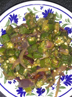 A picture of Chatpati pyaji bhindi.