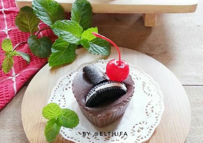 Puding brownies oreo