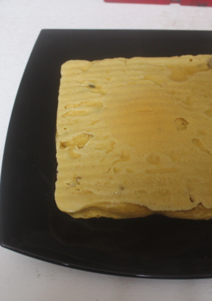 Una foto de Pudín de pan duro con manzana