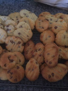 A picture of Best ever soft choc chip cookies.
