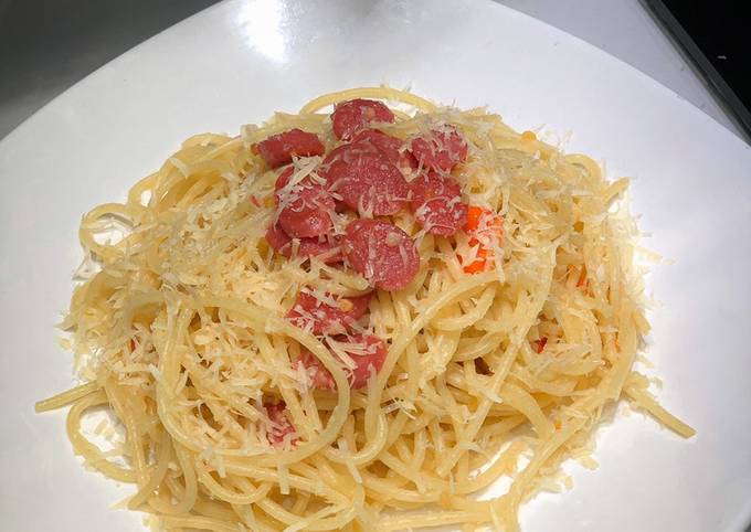 Anti Ribet, Memasak Spaghetii Aglio e Olio (dengan resep sederhana yg ada di dapur saja) 😊 Ekonomis