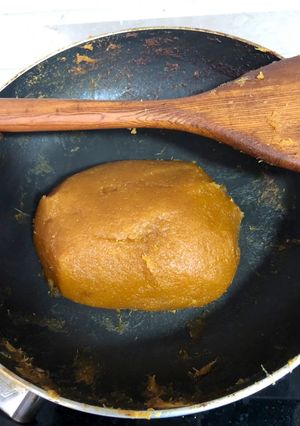 A picture of Pineapple paste- easier homemade method.