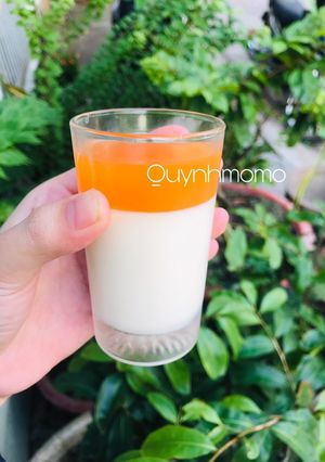 Hình của món Panna cotta chanh dây.