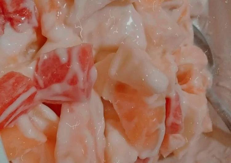 Langkah Mudah untuk Menyiapkan SALAD BUAH (3 BAHAN VLA), Lezat Sekali