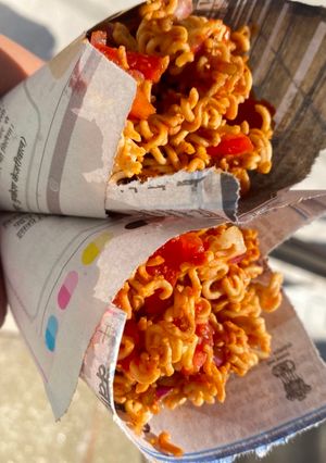 A picture of Maggi bhel.