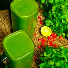 Spanich Gooseberry juice for glowing skin and hair care - Spinach Amla carrot juice - Green Juice A picture of Spanich Gooseberry juice for glowing skin and hair care - Spinach Amla carrot juice - Green Juice.