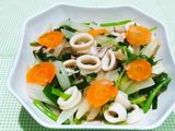 Mực xào cần tỏi