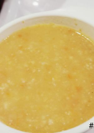 Hình của món Shrimp potato mix carrot soup - Súp tôm khoai tây cà rốt.