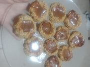 Una foto de pepas de avena con dulce de leche