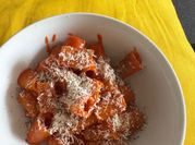A picture of gochujang pasta