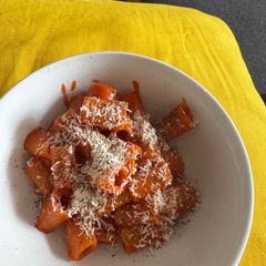 A picture of Gochujang Cream Rigatoni.