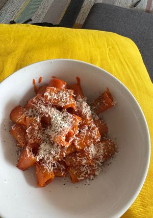 A picture of Gochujang Cream Rigatoni.