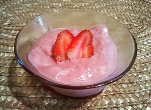 Una foto de Mousse de fresa Light