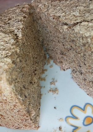 Una foto de Pan de lino en panetera