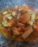 Guiso de lentejas y pollo