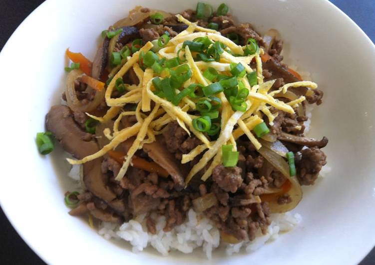 Steps to Make Super Quick Homemade Beef Soboro Don