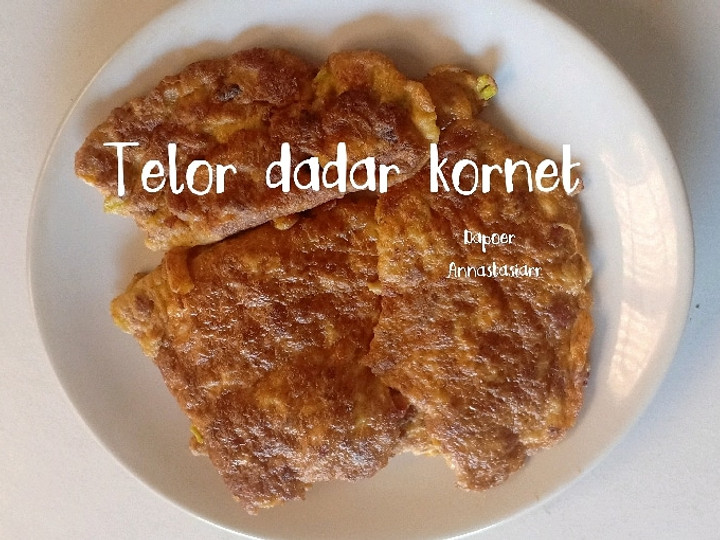 Langkah Mudah untuk Menyiapkan Telor dadar kornet, Enak