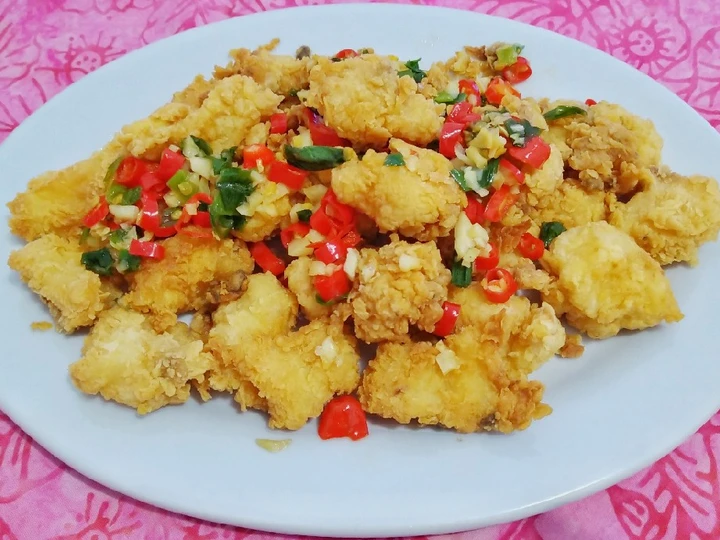 Langkah Gampang Membikin Resep  Dori Goreng Tepung topping Cabe yang Sempurna, Bikin Ketagihan
