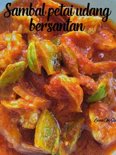 Gambar Sambal petai udang bersantan