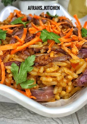 Jollof din shinkafa ainihin hoton girkin