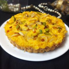 A picture of Mango phirni pie.