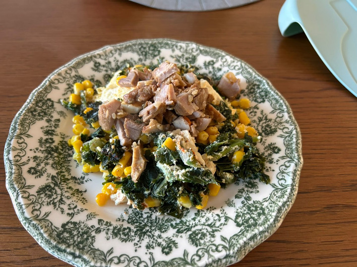 Hearty & Healthy Kale, Corn, and Pork Salad