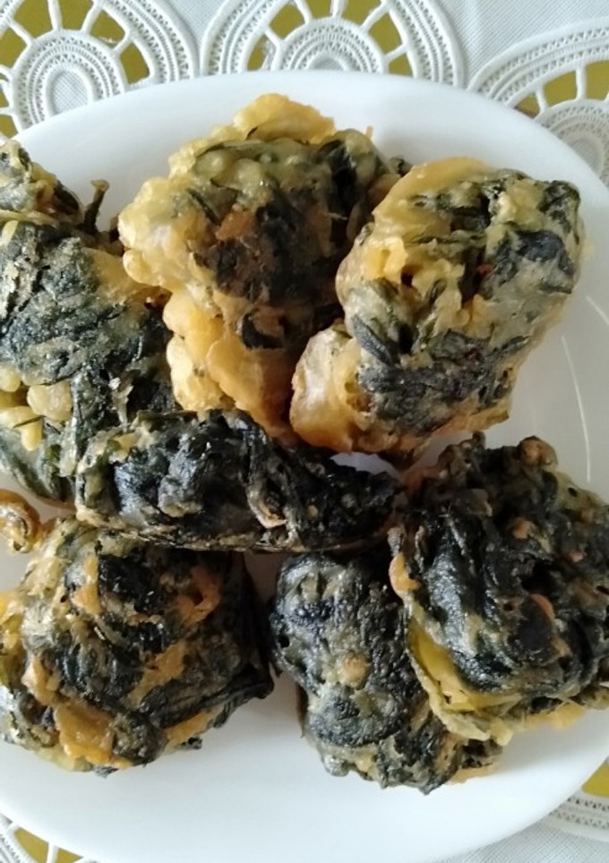 Foto resep Daun singkong goreng (girengan)