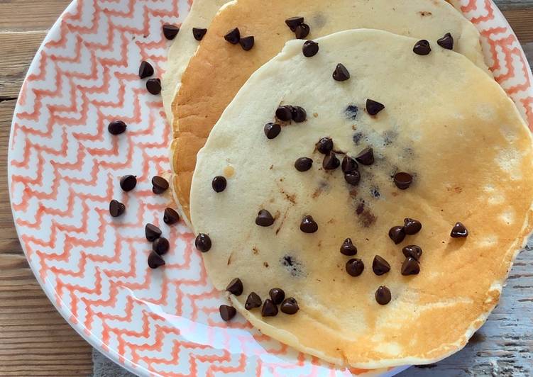 Recette Savoureux Pancakes aux pépites de chocolat