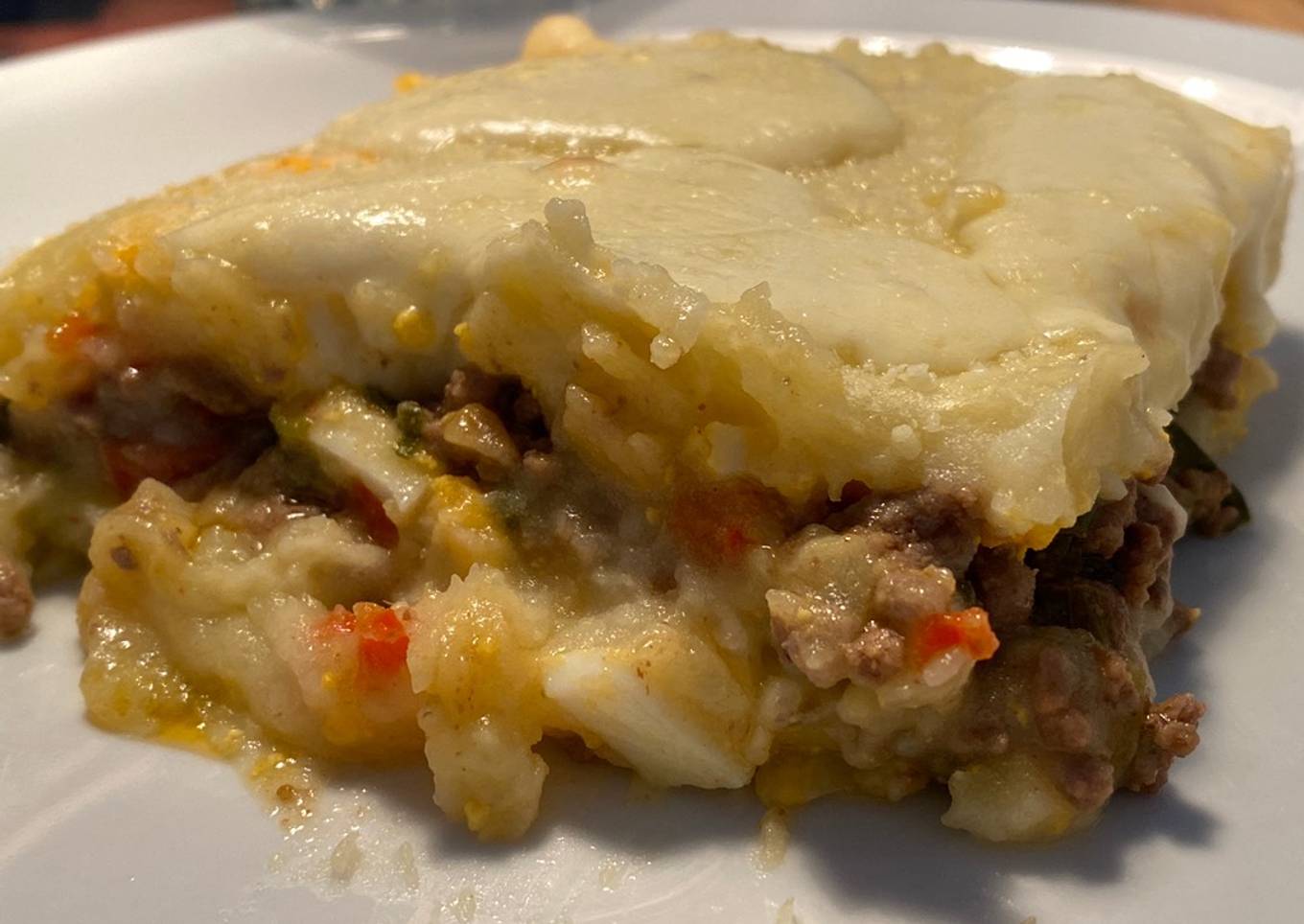 Pastel de carne y papas