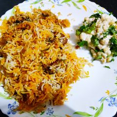 A picture of Mutton Biryani.