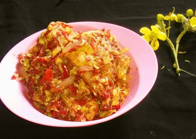 Awara(tofu) wit cabbage sauce