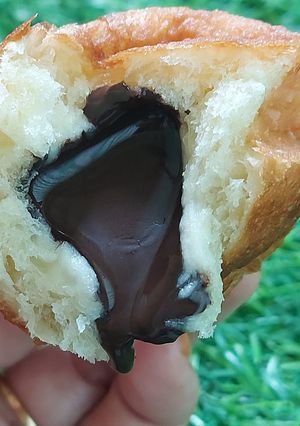 Foto resep Roti goreng isi coklat lumer. Takaran sendok. Odading ala2 😁