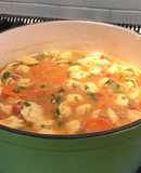 Thick and Spicy sausage, bean and cheese tortellini soup