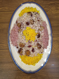 عکسی از دستور آلبالو پلو با گوشت قلقلی 🌺