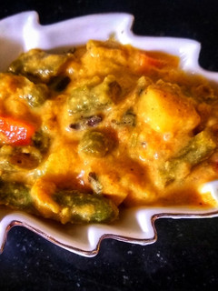 ஹோட்டல் ஸ்டைல் வெஜிடபிள் குருமா (Hotel style veg kurma Recipe in Tamil) செய்முறை முக்கிய புகைப்படம்