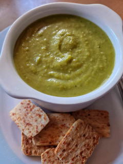 A picture of Vickys Brussels Sprout Soup, GF DF EF SF NF Vegan.
