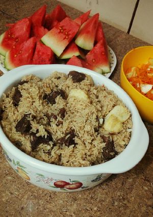 A picture of Beef Pilau.