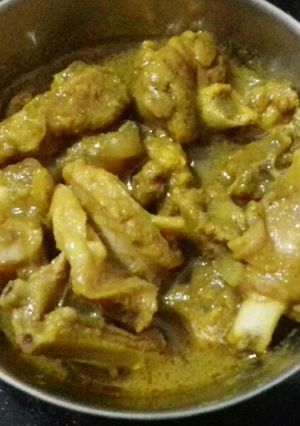 A picture of Mutton curry for kids.