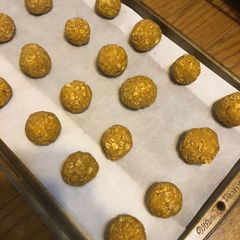 A picture of Pupper Peanut Pumpkin Oatmeal Poppers.