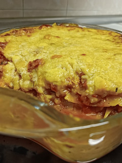 Una foto de Lasaña boloñesa vegetariana sin gluten