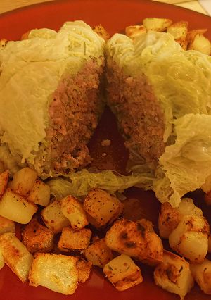 Une photo de Chou Farci et Pommes de Terres Sautées