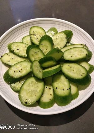 A picture of Simple Cucumber Salad.