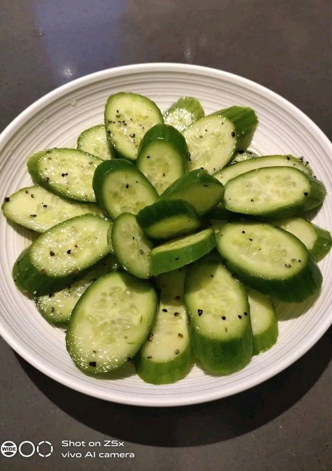A picture of Simple Cucumber Salad.