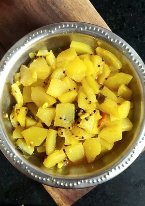 A picture of Green Papaya Sabji.