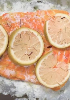 Foto de Salmão no forno
