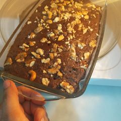 Coffee walnut microwave oven brownies ready in 5 minutes A picture of Coffee walnut microwave oven brownies ready in 5 minutes.
