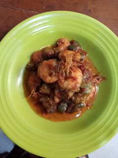 Foto resep Sambel udang feat terong