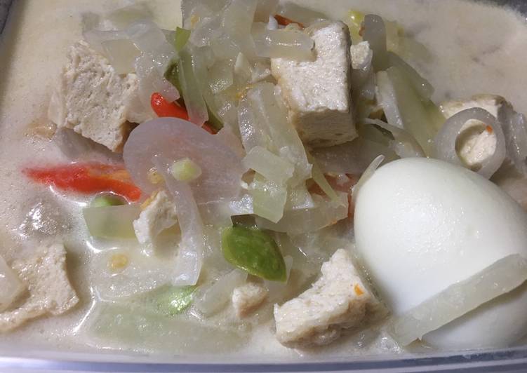 Cara mudah mengolah Lodeh pepaya muda, telur,tahu dan petai Anti Gagal