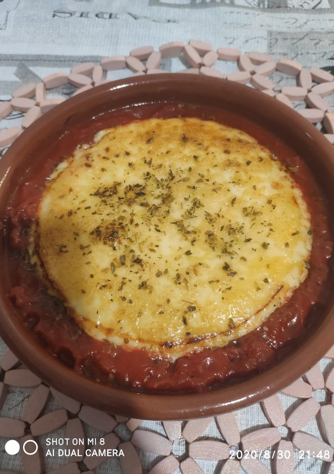 Una foto de Queso provolone al horno